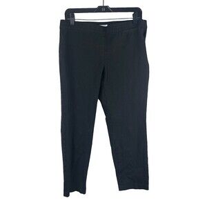 J Jill Pants Womens 12 Black Precision Stretch Casual Cotton Blend Ankle 33x25